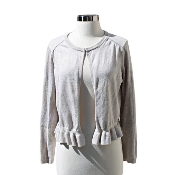 Verve Ami Women's Open Cropped Cardigan Neutral Taupe Size Small - Picture 1 of 9